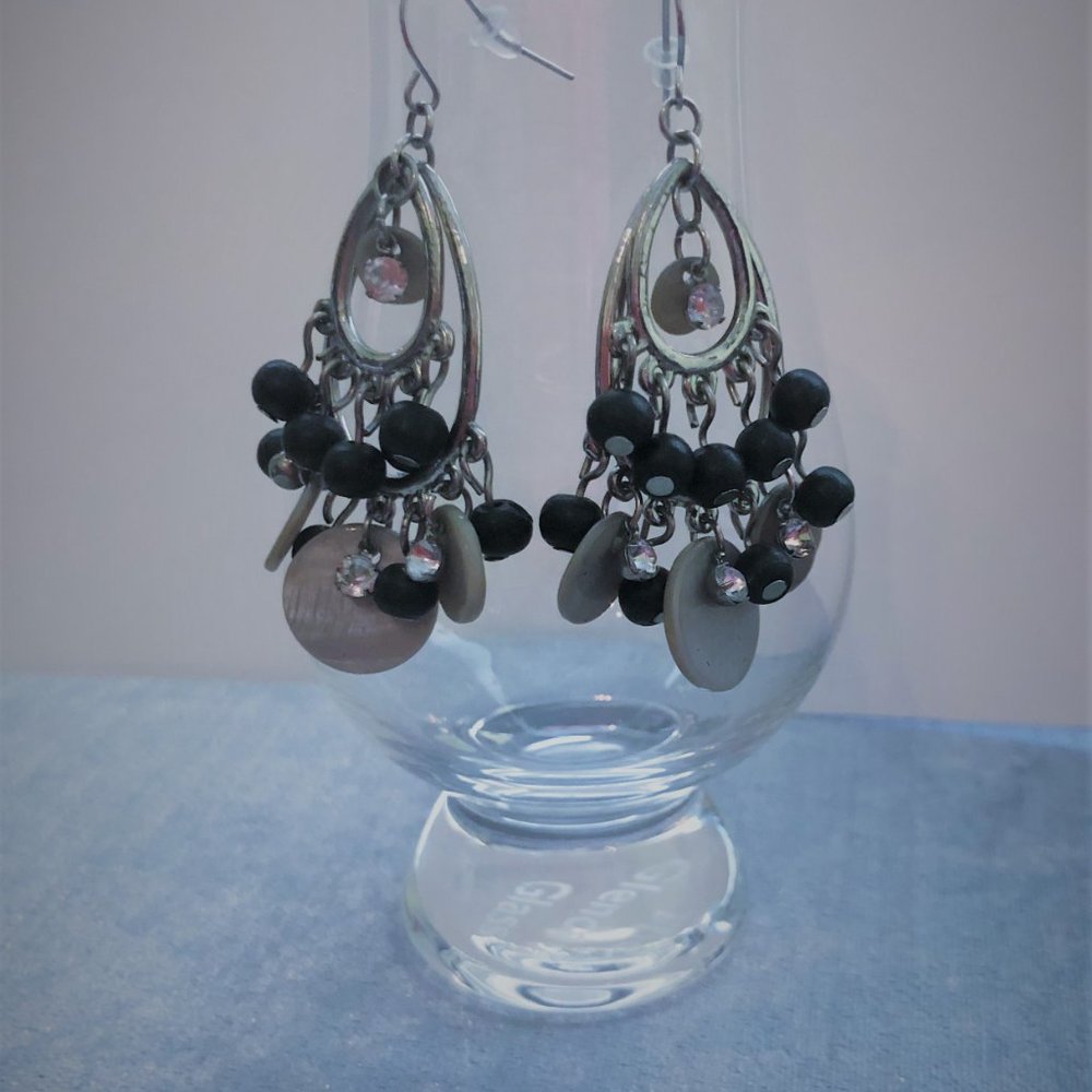 Silver Oval Hoop Earrings